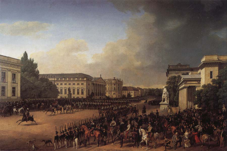 Parade on Opernplatz in 1822